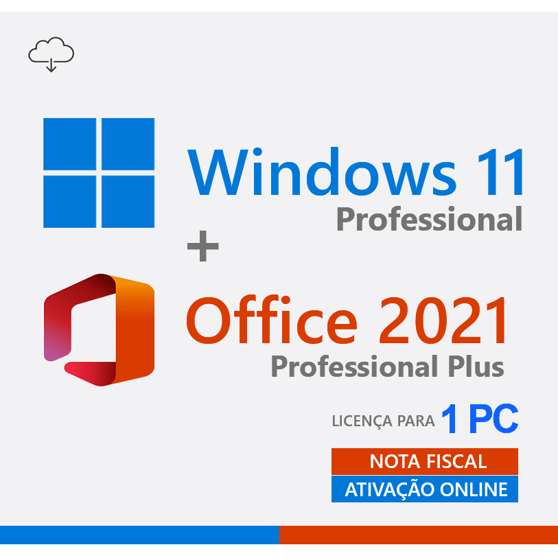 Windows 11 Pro + Office 2021 Pro, Chave de Licença Vitalícia Windows 11 Pro + Office 2021 Pro, Chave de Licença Vitalícia