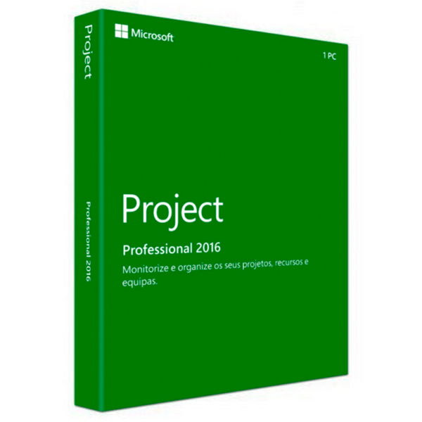 Microsoft Project Professional 2016 - Cartão Chave de Licença